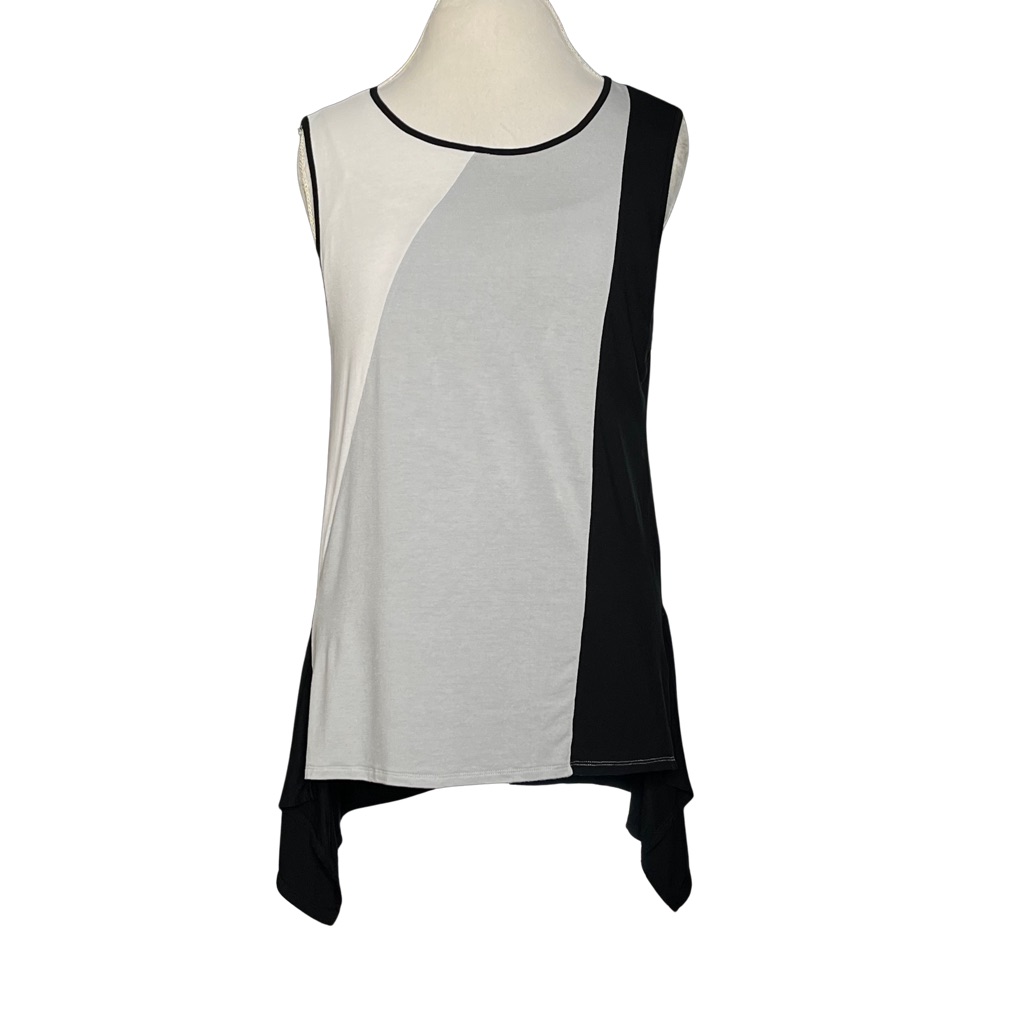 Tribal Sleeveless Tunic In Black/Gray/White Very Nice Pre Lived Condition Size M